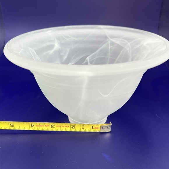 Single Faux Alabaster Bell Glass Shade - Picture 3 of 9